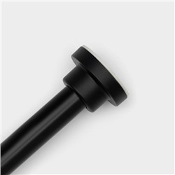 Карниз для ванной SAVANNA, телескопический, 110-200 см, нержавеющая сталь, чёрный