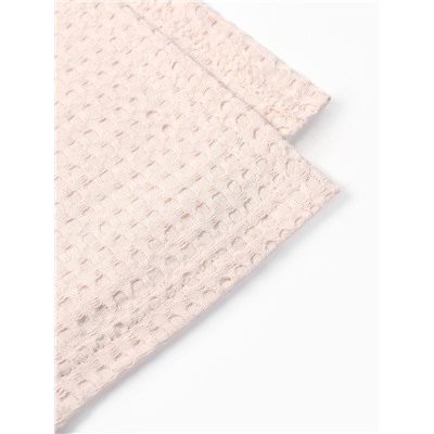 Плед вафельный «Этель» Waffle, 150×240 см, молочный, вафля 195 г/м²