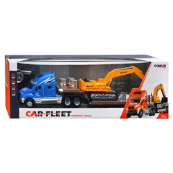 Машина "Грузовик тягач с экскаватором" р/у, 27 MHz, в коробке