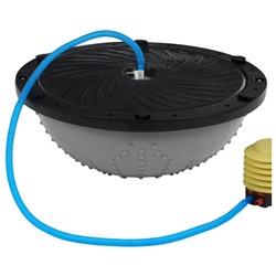 УЦЕНКА Полусфера BOSU гимнастическая ONLYTOP, массажная, с насосом, 46×20 см, серая