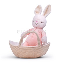 Мягкая игрушка "Заяц в корзинке" 25 см.