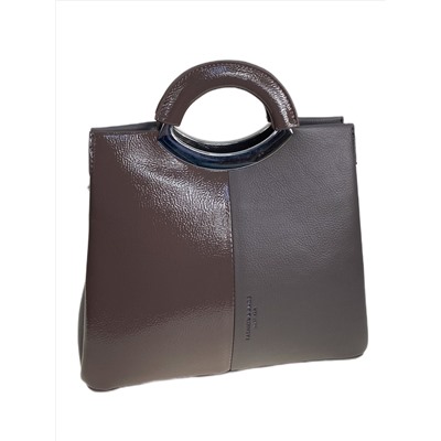 Женская сумка из искусственной кожи, цвет серо коричневый