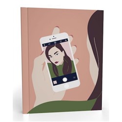 Записная книжка А6  64л клетка "Селфи" 11213 Academy style