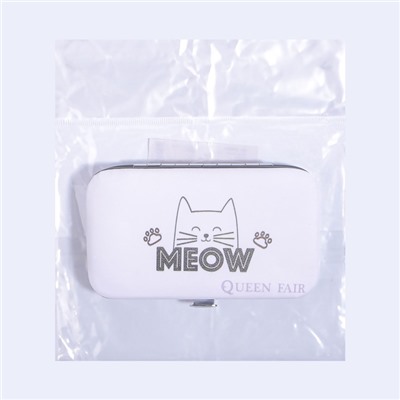 УЦЕНКА Набор маникюрный Meow, 7 предметов, белая
