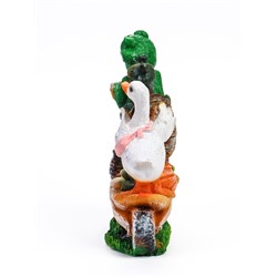 Садовая фигура из полистоуна «Зверюшки на самокате», 30×10.5×28 см