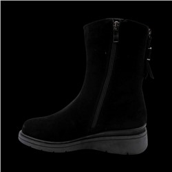 Сапоги из натуральной кожи на меху РМ-059-4 черные