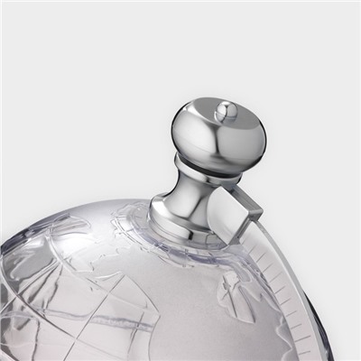 Башня пивная с воронкой «Земной шар», 1.9 л, цвет серебристый