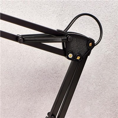 Лампа настольная Е27, на зажиме (220 В) черная, h=55 (811) RISALUX