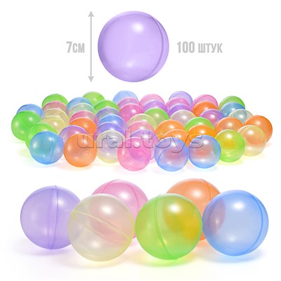 Набор Шар 7см 100шт прозрачные