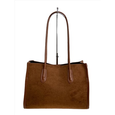 Женская сумка из искусственной замши, цвет коричнево-рыжий