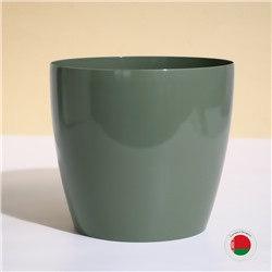Кашпо для цветов, d=21 см, 5.2 л, пластик, зелёное, шалфей