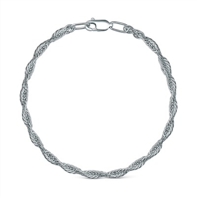 Браслет из серебра родированный - Кордовый, 17 см 81050120017