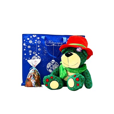 Сладкий новогодний подарок «Мишка», конфеты + игрушка, детский, 400 г