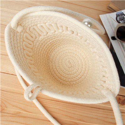 Сумка плетеная 21x15x9 / DW-12 /уп 30/100/бежевая