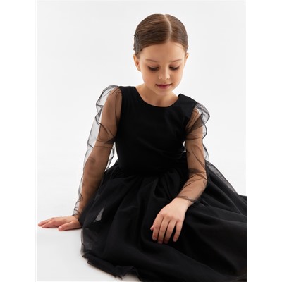 Платье нарядное для девочки MINAKU: PartyDress, рост 104-110 см, чёрное