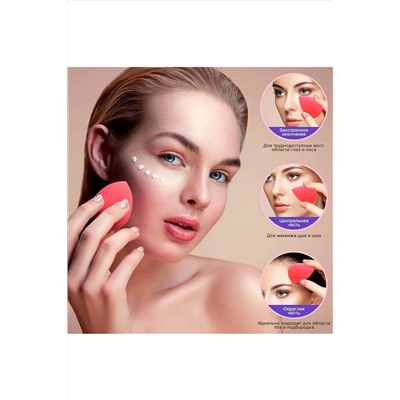 Kristaller Спонж для макияжа скошенное яйцо / KG-011, розовый KRISTALLER, 1108609