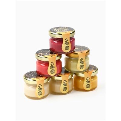 Подарочный набор новогодний «Золотого года»: чай чёрный, крем-мёд (6 шт.x30 г)