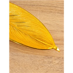 Подставка под благовония «Лист», 23.5×8.5×2.5 см, алюминий, золотая