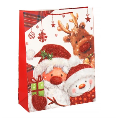 Пакет подарочный 31х40х12 / 109-1L /уп 12/360/ микс Новый год