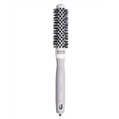 Olivia Garden Термобрашинг для укладки волос / Expert Blowout Shine White & Grey, 20 мм, бело-серый