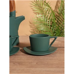 Набор для чаепития «Старинный обычай», чайник, 2 чайные пары, керамика