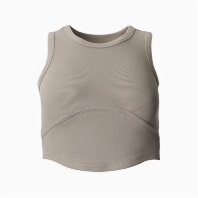 Топ в рубчик женский MIST, onesize, бежевый