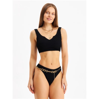 Купальник раздельный фактурный MINAKU, черный размер 42