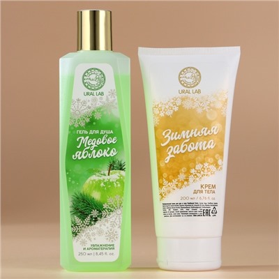 Новогодний подарочный набор косметики «Морозная сладость»: гель для душа 250 мл и крем для тела 200 мл, URAL LAB