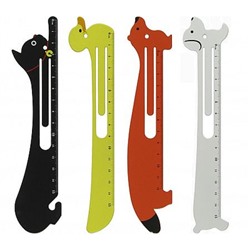 Закладка-линейка металлическая 12/15 см ассорти ЗЛА Глобус