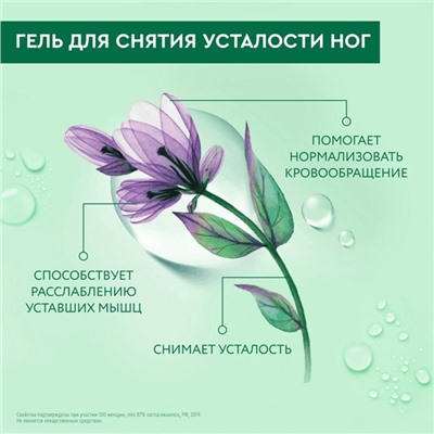 Гель-свежесть для ног Чистая линия «Снятие усталости», мята и медуница, 75 мл