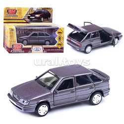 Машина металл LADA -2114 "Samara" 12 см. (двер, баг, баклажан) инерц., в коробке