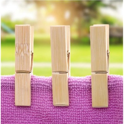 Прищепки для белья бамбук 20 шт