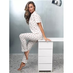 Пижама с брюками и сердечками Арт. В-001-1/001