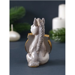 Свеча декоративная «Лошадка с подковой» 5.5×6×9 см, серебро