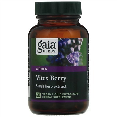 Gaia Herbs, витекс, добавка для женщин, 60 веганских капсул Liquid Phyto-Caps