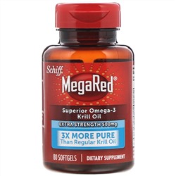 Schiff, MegaRed, Superior Omega-3 Krill Oil, 500 mg, 80 Softgels