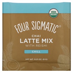Four Sigmatic, Chai Latte Mix with Reishi, 10 Packets, 0.21 oz (6 g) Each