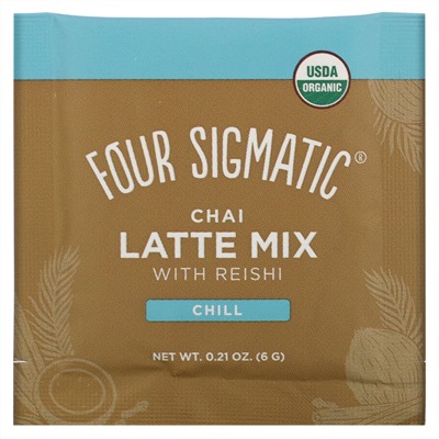 Four Sigmatic, Chai Latte Mix with Reishi, 10 Packets, 0.21 oz (6 g) Each