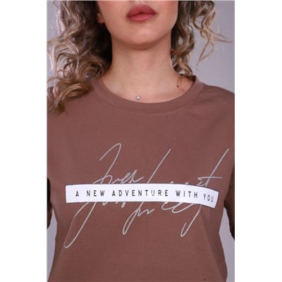 Костюм женский с брюками и кофтой 303 (Какао)