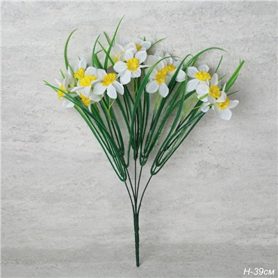 Цветок искусственный Нарцисс букет 39 см / LZQ-20 /уп 300/600/