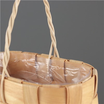 Корзина плетёная, 17×10×9/18.5 см, секвойя