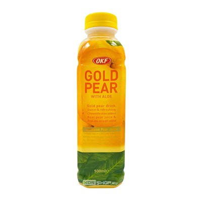 Напиток «Груша + Алоэ» фруктовый освежающий Gold Pear With Aloe OKF, Корея, 500 мл Акция