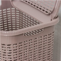 Корзина бельевая, 50 л, 42×31×56 см, с крышкой, МИКС