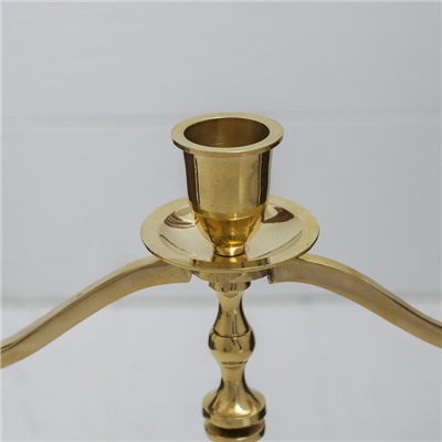 Подсвечник на 3 свечи «Замок», 23 см, латунь