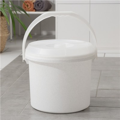 Ведро с крышкой Darel plastic, 15 л, d=30 см, h=28 см, пластик, МИКС