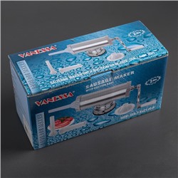 Шприц колбасный, 0,75 кг, 31×14×10 см, 3 насадки, нержавеющая сталь