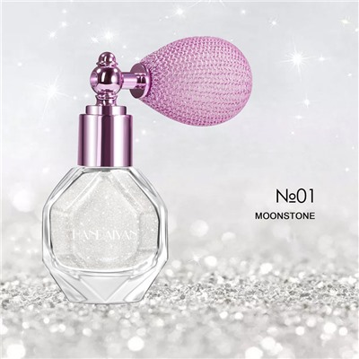 Сияющая пудра для тела, лица и волос с помпой-распылителем Handaiyan, Цвет 01