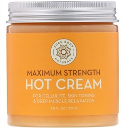 Pure Body Naturals, согревающий крем максимальной силы действия, 250 г (8,8 жидк. унции)