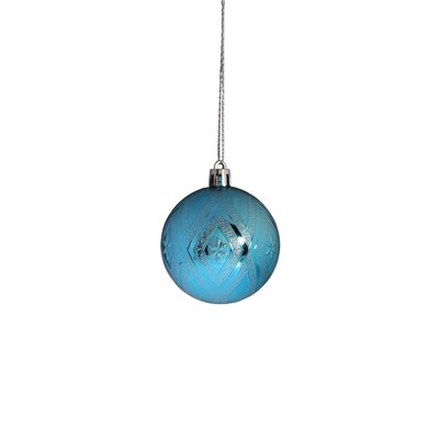 Ёлочные игрушки «Цветение», шары новогодние, d=6 см, набор 6 шт., розовый голубой