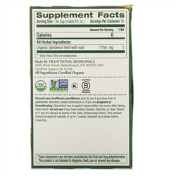 Traditional Medicinals, травяной сбор, листья и корень органического одуванчика, без кофеина, 16 чайных пакетиков в индивидуальной упаковке, 28 г (0,99 унции)